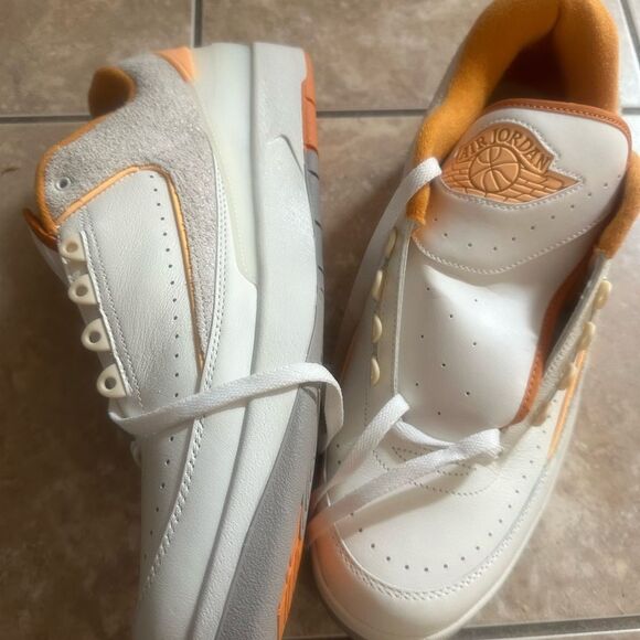 Air Jordan Sneakers White and Orange